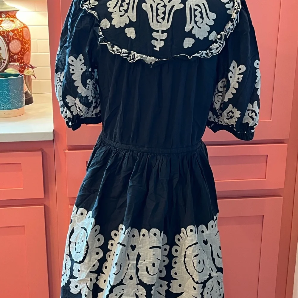 Sea New York Black and Cream Midi Dress - Picture 9 of 12